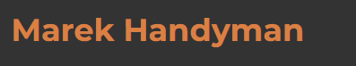 Marek Handyman website preview